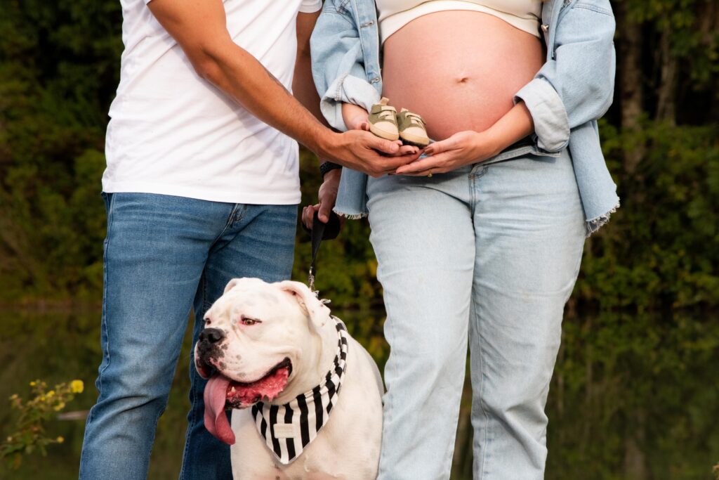 American Bulldog with his family